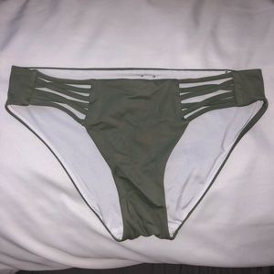 PINK VS Olive green bikini bottoms